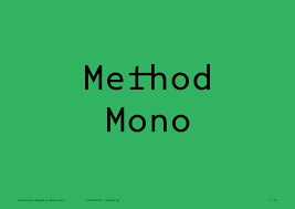 Пример шрифта Method Mono #1